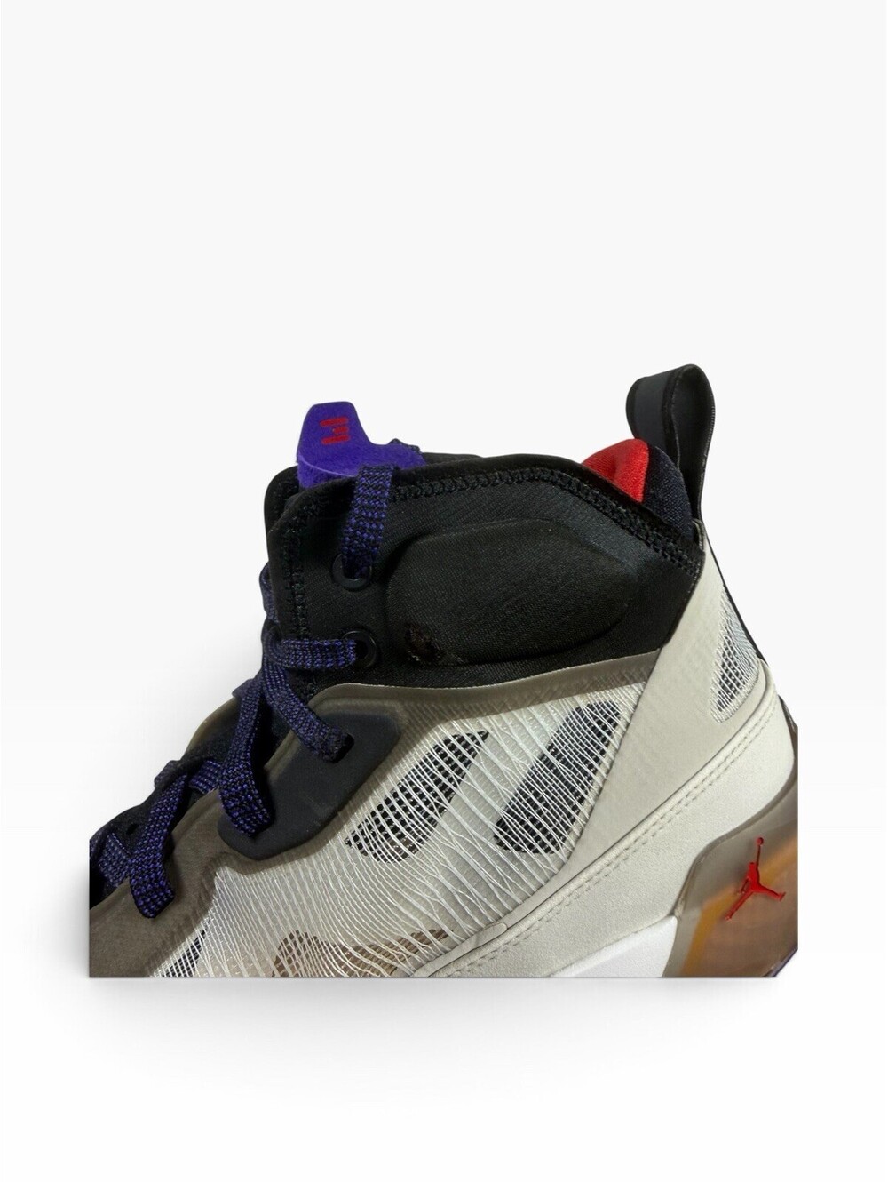 Nike Air Jordan 37 Beyond Borders Light Bone Fire Red Black, Men’s US 11.5 - Picture 11 of 15